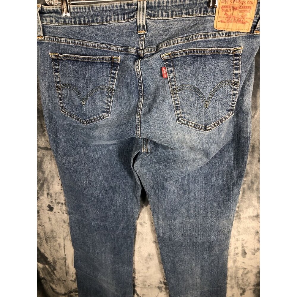 Levi's 518 Super Low JR Size 19 Denim Blue Jeans Cotton Blend Boot Cut - Picture 15 of 15